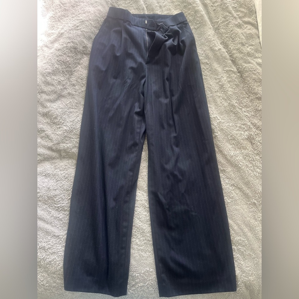 Blue striped Uniqlo trousers in Small